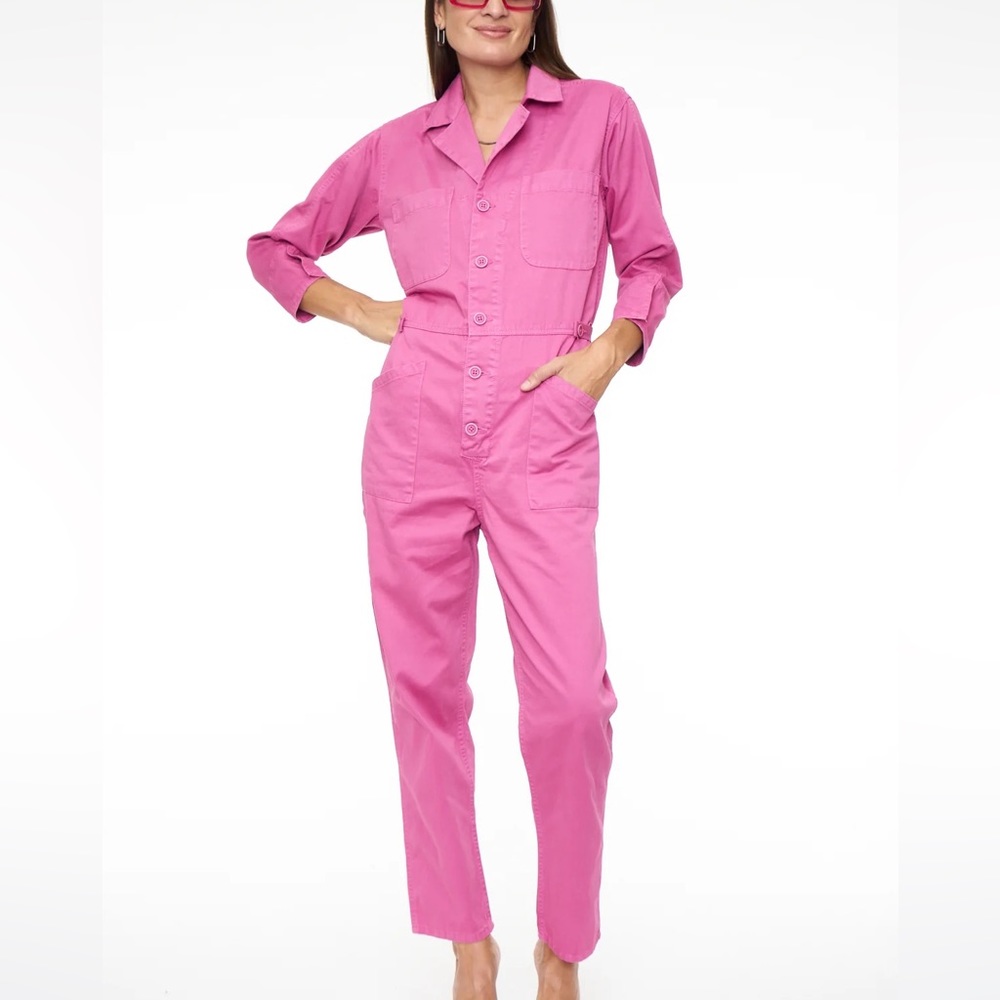 Revolve Pistola Denim Pink Jumpsuit